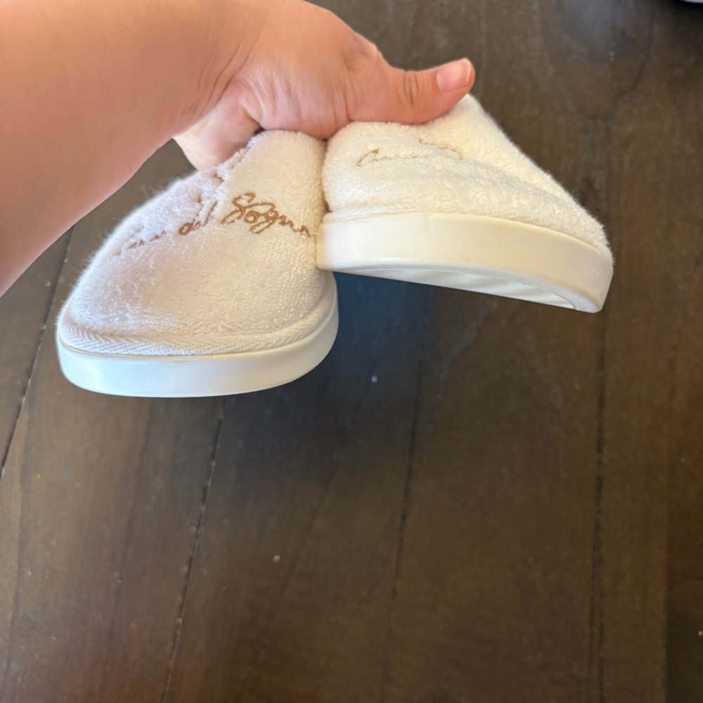 Brunch "Conca del Sogno" White Terry Cloth Slippers Slides Sandals Size 5 - Picture 6 of 10